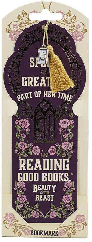 Bookmark Paper Charm & Tassel- Beauty & the Beast